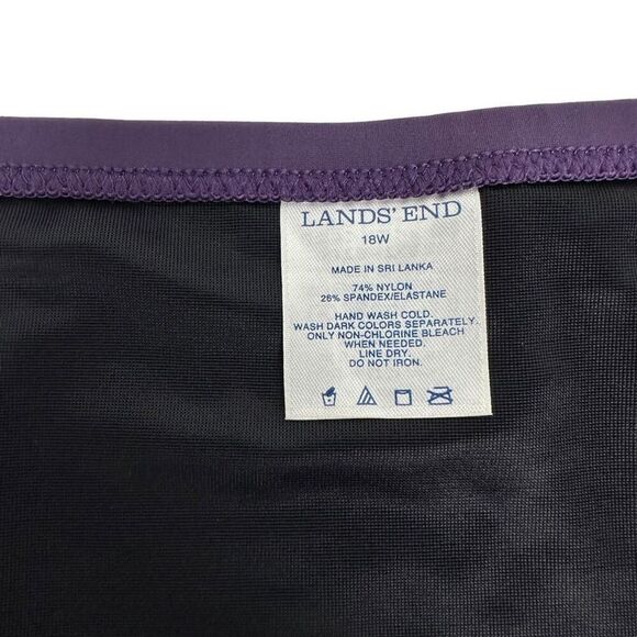 Lands End Halter Slimming Tankini Top & Bottom size 18W Eggplant - Picture 11 of 12